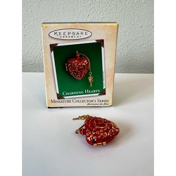 Hallmark Keepsake Ornament Charming Hearts Miniature Collector Series Metal 2004 - Picture 1 of 4